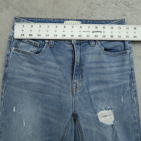 Harper Heritage Jeans Womens Size 27 High-Rise Flare Denim 33" Inseam Distressed - Picture 16 of 16